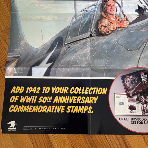 WWII Commemorative Poster - 1992 USPS - Picture 2 of 5
